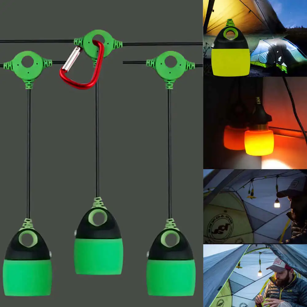 

Mini Outdoor lantern tent light Waterproof Collapsible Camping lantern Emergency Lights with Hook Night Lamp for Camping Bulb