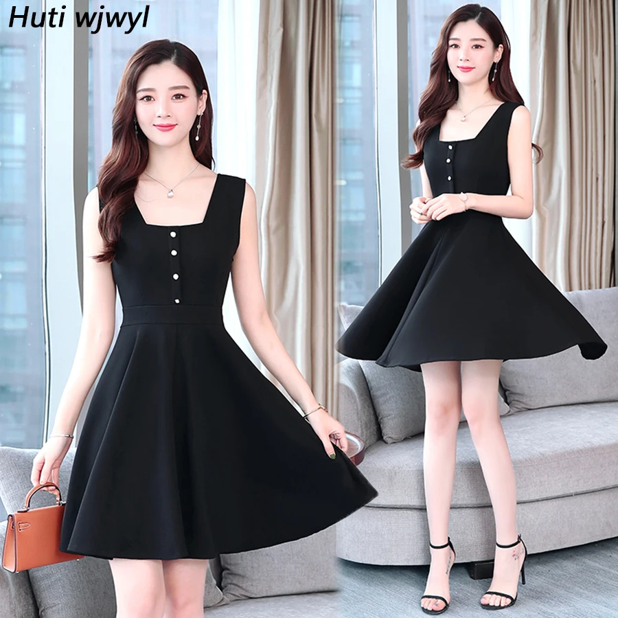 

2019 Vintage Black Chic Mini Dresses Summer 4XL Plus Size Solid Off Shoulder Sexy Sundress Elegant Women Bodycon Party Vestidos