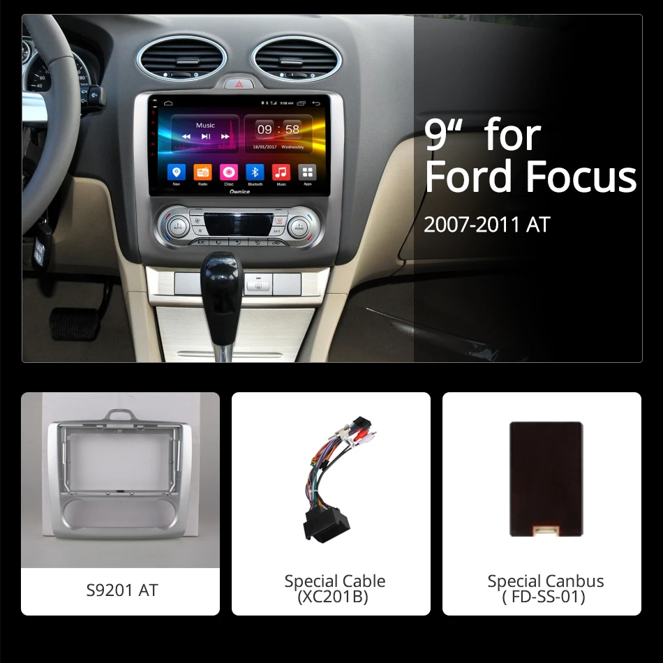 Ownice K1 K2 8 Core Android 8,1 автомобилей 2 Din Радио DVD плеер с gps-навигатором для Ford Focus 2007- аудио мультимедийной системы головное устройство