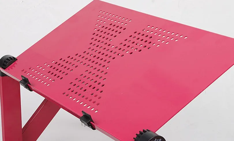 Black Pink Computer Desk Portable Adjustable Foldable Laptop Notebook Lap PC Folding Desk Table Vented Stand Bed Tray C137