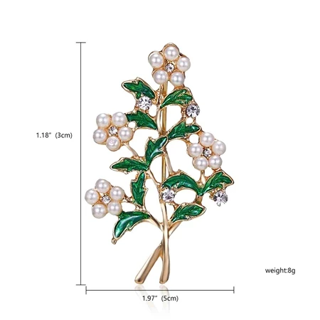 Rinhoo брошь в виде цветка, с жемчугом, на булавке для женщин, золотого цвета, ювелирное изделие, модная свадебная брошь, модный подарок - Окраска металла: pearl flower 2