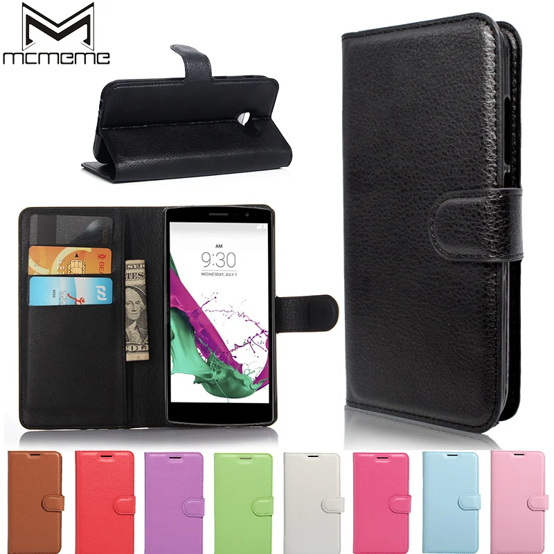 

MCMEME Fundas For case LG G4 cover Premium PU Leather Wallet Flip Case for LG G4 G4S G4 Note G4C with Card Slots and Cash Holder