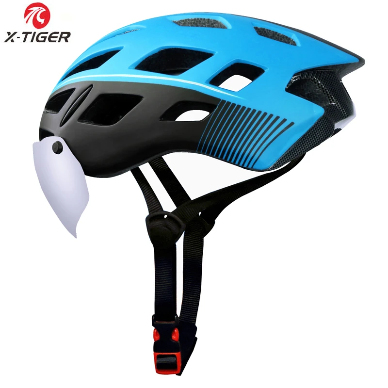 X-TIGER наивысшего качества велосипедный шлем насекомых чистая дорога MTB велосипедный шлем ветрозащитный 2 линзы интегрально-литой велосипедный шлем - Цвет: X-TK-0704-S