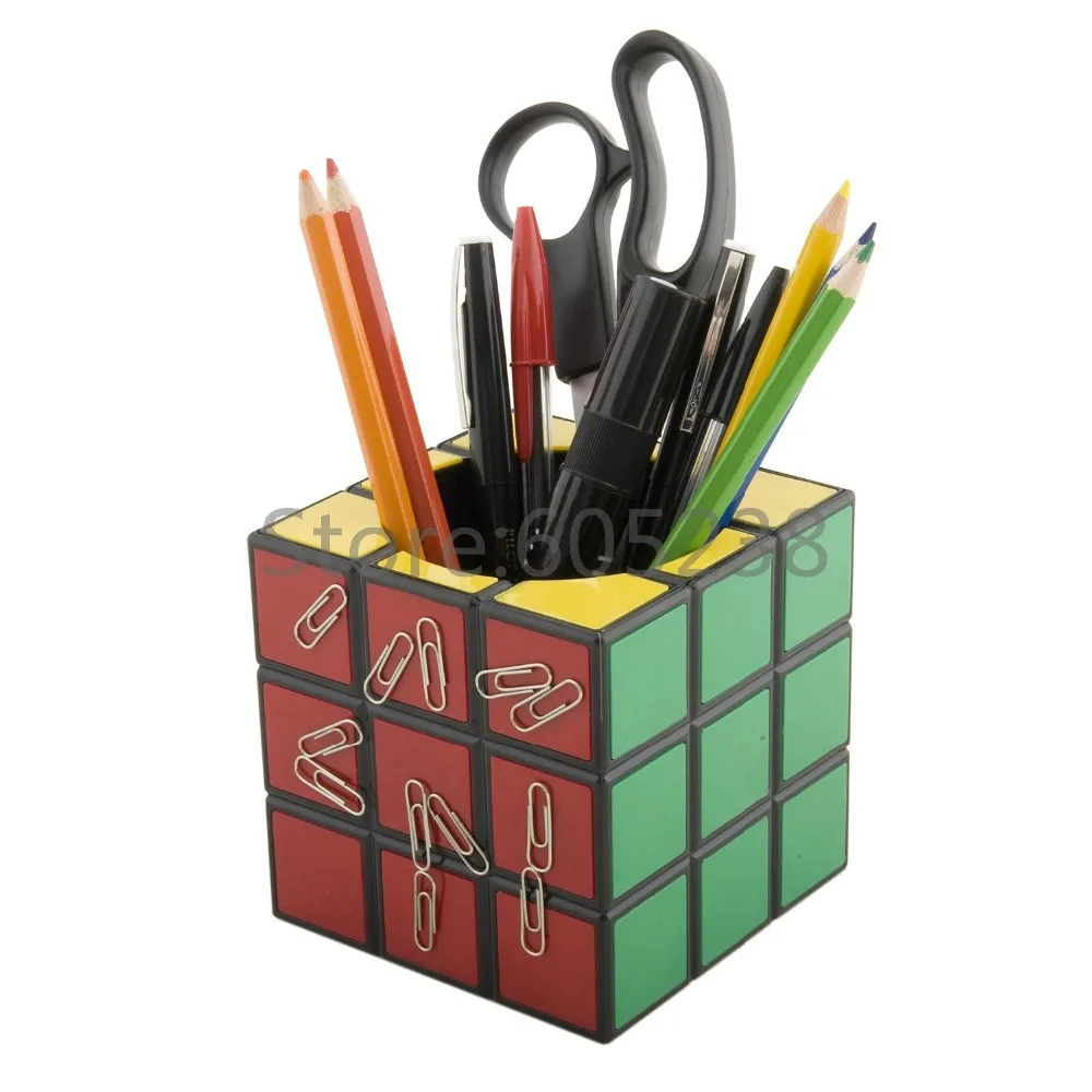 1Piece Cube Desk Tidy Pen Pencil Holder Case Storage Holder