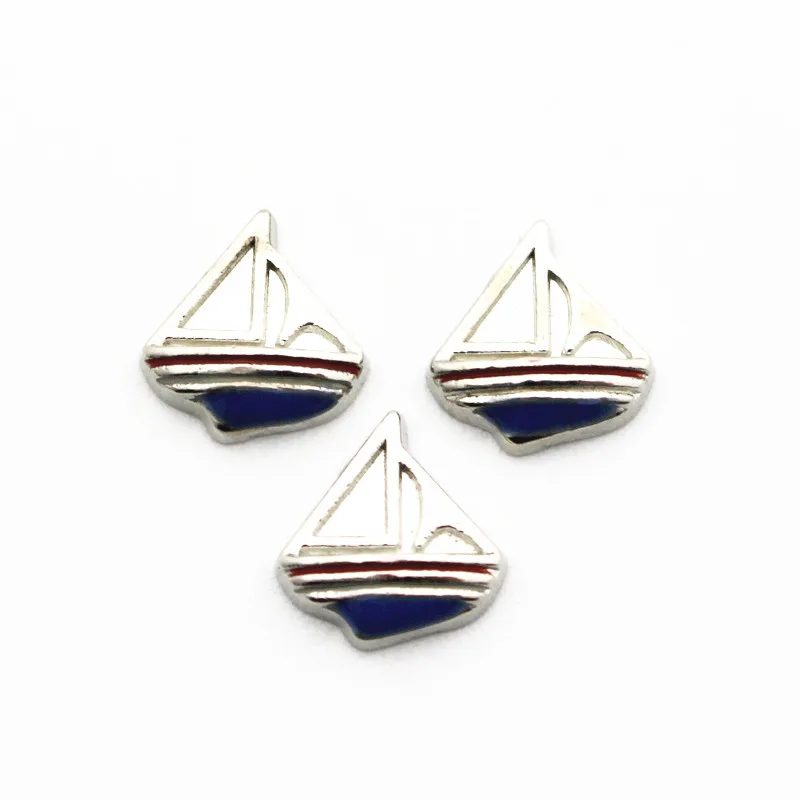 New Arrival 10pcs/lot alloy sail floating charms living glass memory lockets diy jewelry Accessory | Украшения и аксессуары