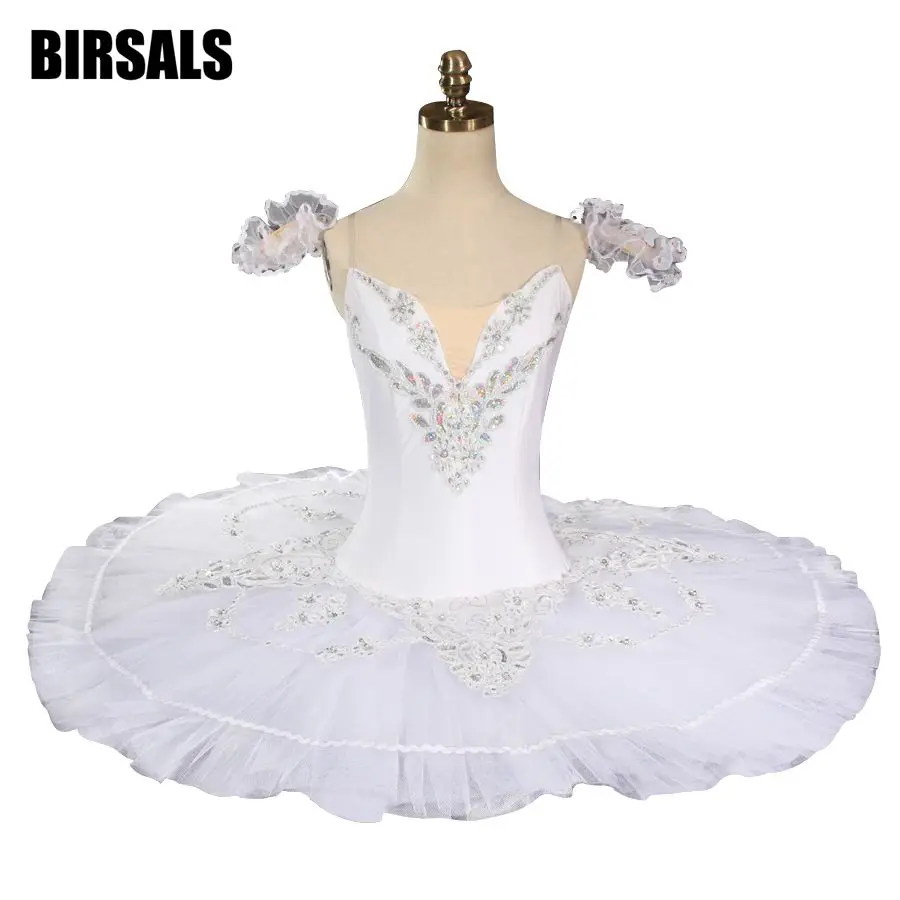 Women White Swan Professional Ballet Tutu Classical Pancake Platter Tutu Skirt Nutcracker Ballet Stage Costume 8931F