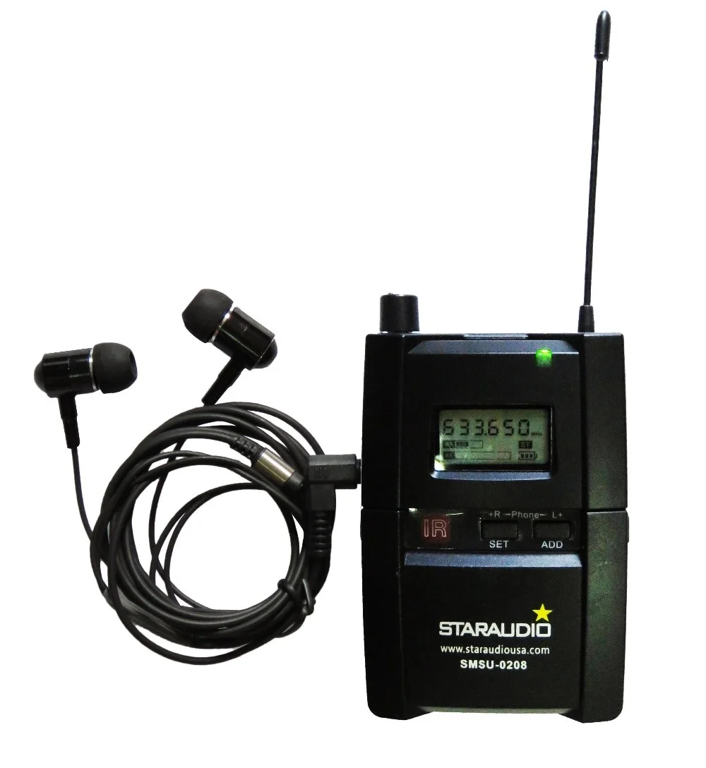 Staraudio brand new برو نظام مراقبة المرحلة الصوت uhf اللاسلكي bodypack الأذن ستيريو ir SMSU-0208 Staraudio brand new برو نظام مراقبة المرحلة الصوت uhf اللاسلكي bodypack الأذن ستيريو ir SMSU-0208
