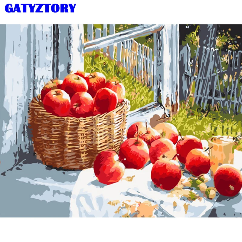 

GATYZTORY Fruit Frame Diy Painting By Numbers Kit Modern Wall Art Handpainted Oil Painting Picture By Numbers For Home Decor Art