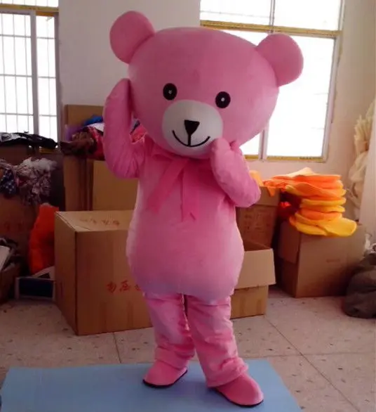

Pink Bear Mascot Costume Suits Cosplay Party Game Dress Outfits Clothing Advertising Carnival Halloween Christmas Easter