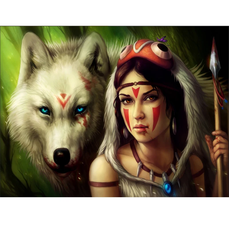 Diy 5d Diamond Painting Embroidery Beauty And Beast Animals Cross Stitch Kits Mosaic Canvas Picture Home Decoration | Дом и сад