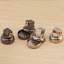 2pcs Customized 15 4MM Headphone Housing MMCX Detachable Jack Pure Copper Flat Headphone Shell Cases DIY