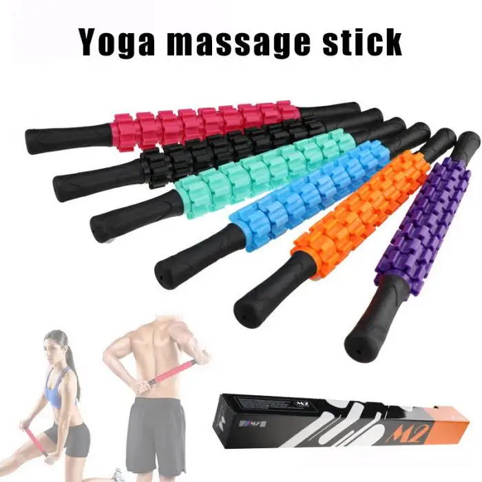 Body Massage Sticks Muscle Roller Tool Trigger Portable for Fitness Yoga Leg Arm C55K Sale