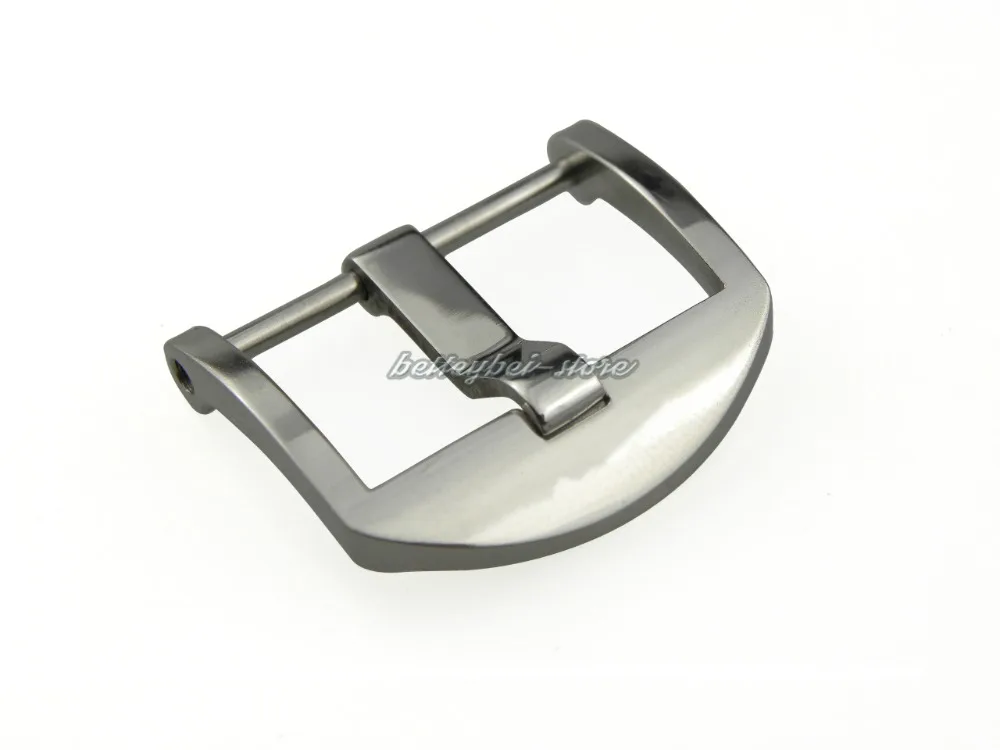22mm Support Wholesale Pre V Screw Thumbnail Buckle Silver polished 316L Stainless Steel for Watch Strap