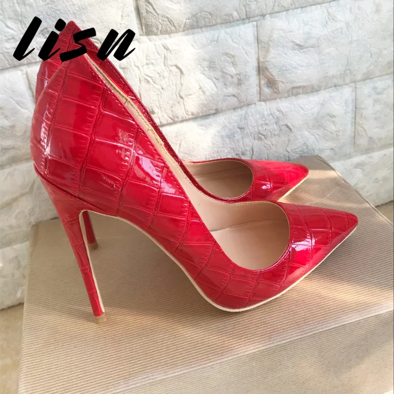 

New Sexy Pointed Toe Pointed Toe Sandals Stilettos Sexy Lady Comfortable Slip On Women Spring Pumps Shoes Women Red Color
