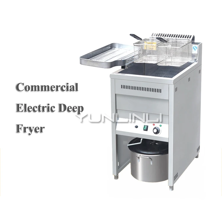 

Commercial Vertical Electric Deep Fryer 20L Large Capacity Stainless Steel Frying Machine JBT-20