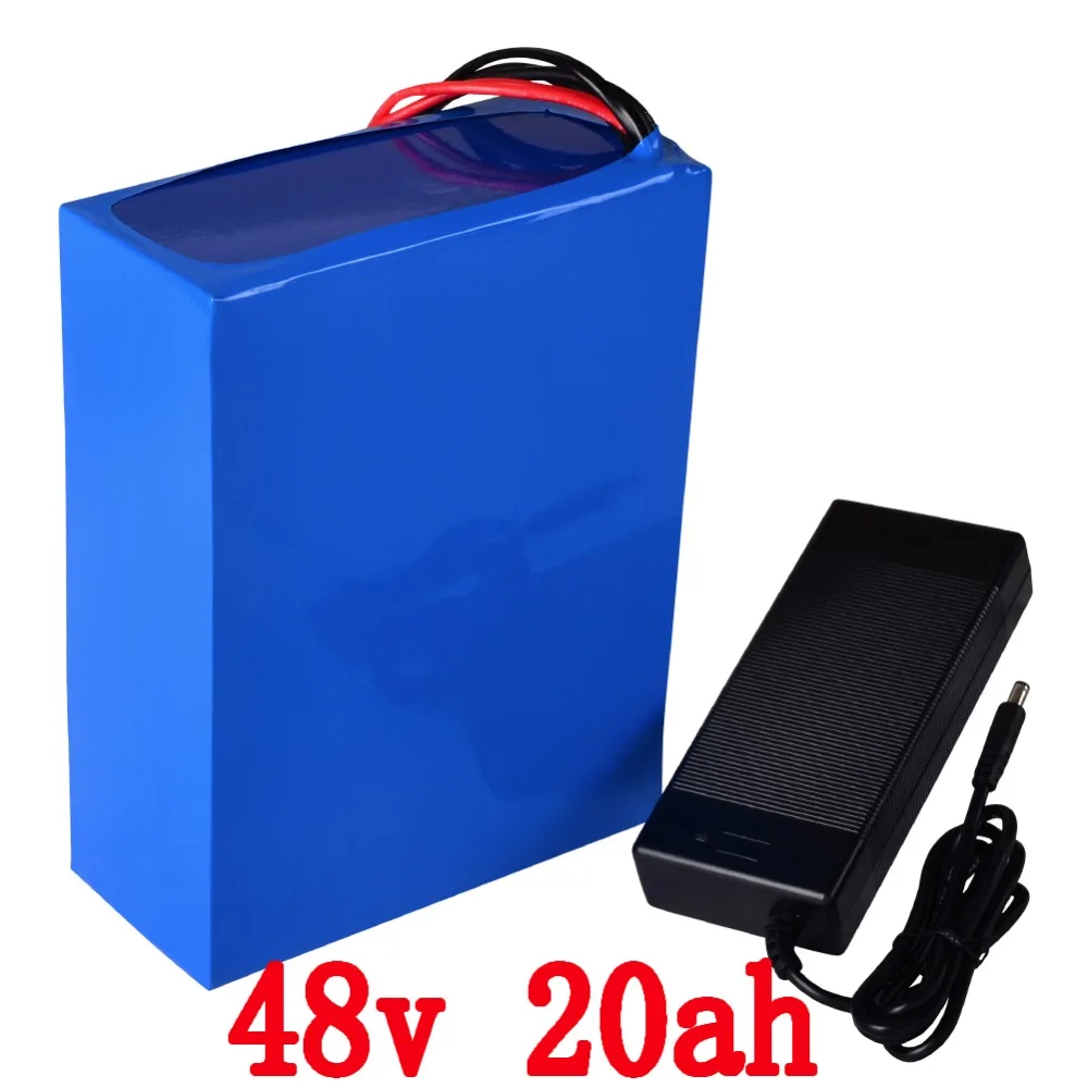 Best 2000W 48V 20AH Electric Bike Battery 48V 20AH ebike Battery 48V Lithium Battery pack  with 50A BMS and 54.6V 5A Charger Free Tax 0