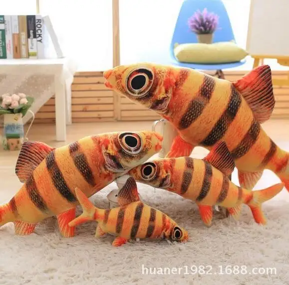 Small yellow croaker Tropical Fish sleeping pillow plush toy simulation fish doll birthday gift | Игрушки и хобби