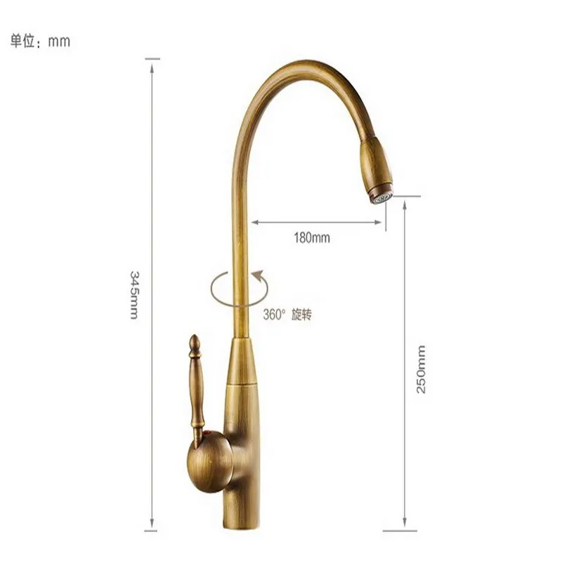 Antique Brass Kitchen Faucet 360 Swivel Bathroom Basin Sink Mixer Tap Single Handle Hot and Cold Water Tap KD1223 Antique Brass Kitchen Faucet 360 Swivel Bathroom Basin Sink Mixer Tap Single Handle Hot and Cold Water Tap KD1223
