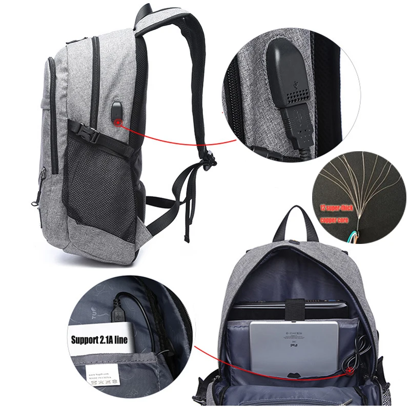 Hot Men's Sports Gym Bags Basketball Backpack School Bags For Teenager Boys Soccer Ball Pack Laptop Bag Football Net Fitness Bag