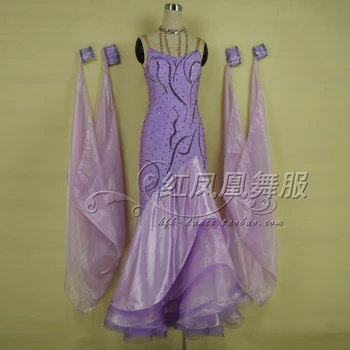 

New Ballroom dance costumes sexy senior spandex Fishtail ballroom dance dress for women ballroom dance dresses S-4XL BR415