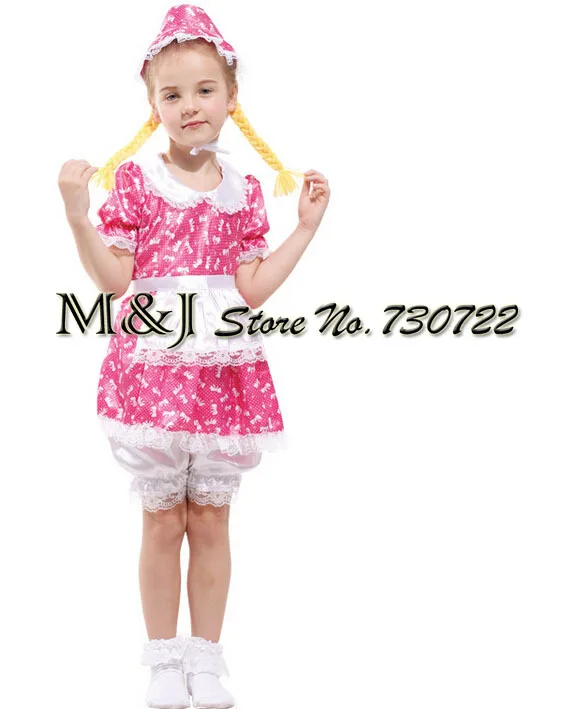 Free shipping!!Role play Halloween maid cosplay children clothing Cute