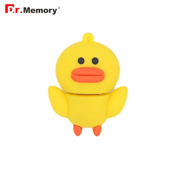 

Cute USB Flash Drives 64GB Cartoon Yellow Duck Funny Pendrive 32GB 16GB Personalized U Flash Disk Memory Stick Creative Gifts