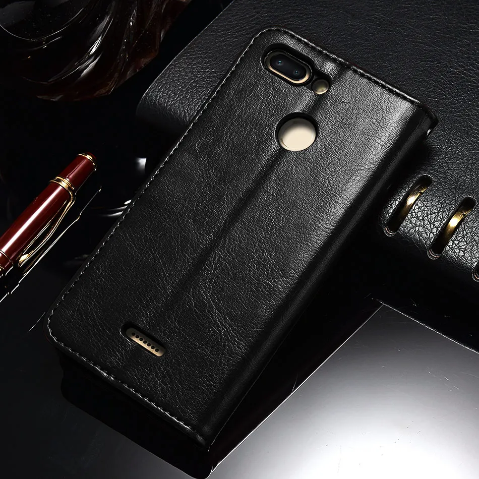 TOMKAS Flip Case for Xiaomi Redmi 6A 6 360 Protective Wallet Cover Luxury Leather + Silicon Case for Xiaomi Redmi 6 6A (9)
