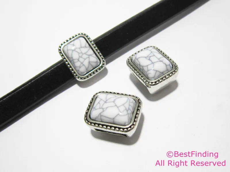 

Licorice leather findings White turquoise Licorice slider -LR51