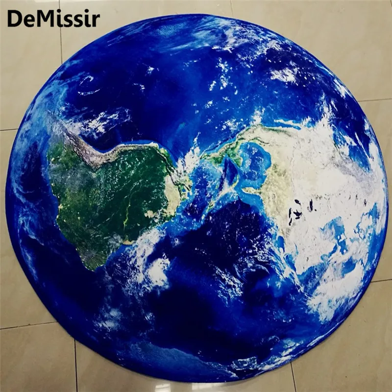 3D Earth Round Carpet Parlor Living Room Mats World Map