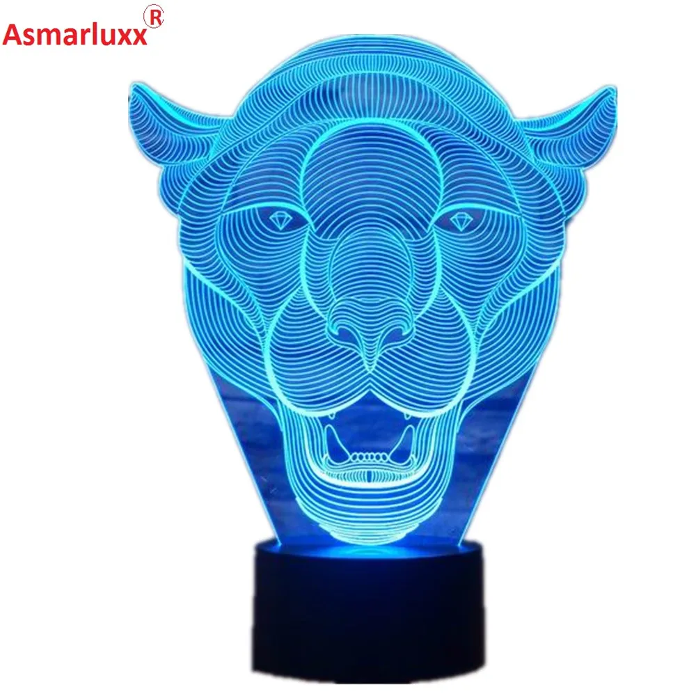 Lion Face 3D LED Light 1_