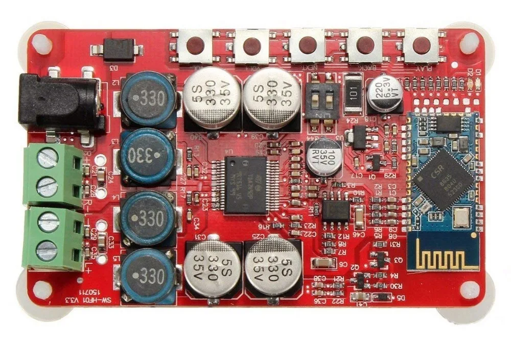 Digital Amplifier Board CSR8635 Bluetooth 4.0 Chip BT Audio Receiver Amplifier Board Module Parts Red Blue Digital Amplifier Board CSR8635 Bluetooth 4.0 Chip BT Audio Receiver Amplifier Board Module Parts Red Blue