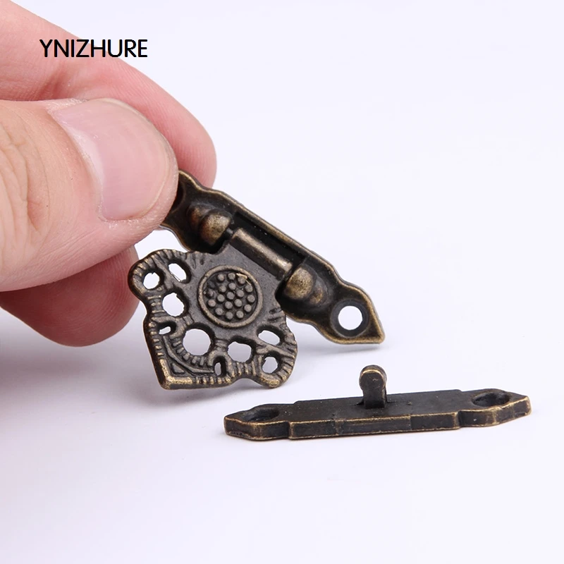 50pcs 25*36mm Real Sale Latch Packaging Metal Buckle Decorated Wooden Wine Box Lock Furniture Hardware Door Gift Suitcase