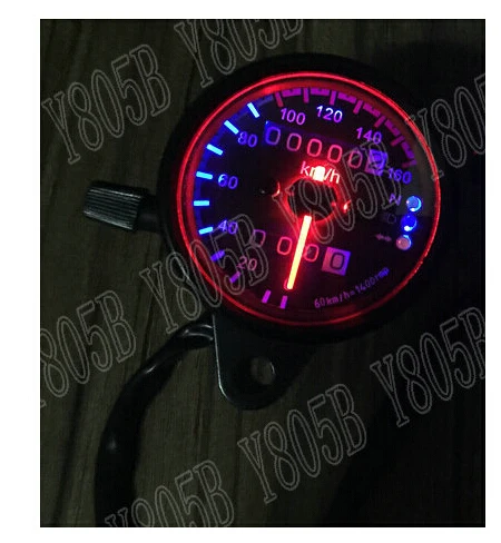 Тахометр и спидометр для мотоцикла Honda Yamaha Suzuki Kawasaki Sport Bobber Custom Chopper Cruisers Street