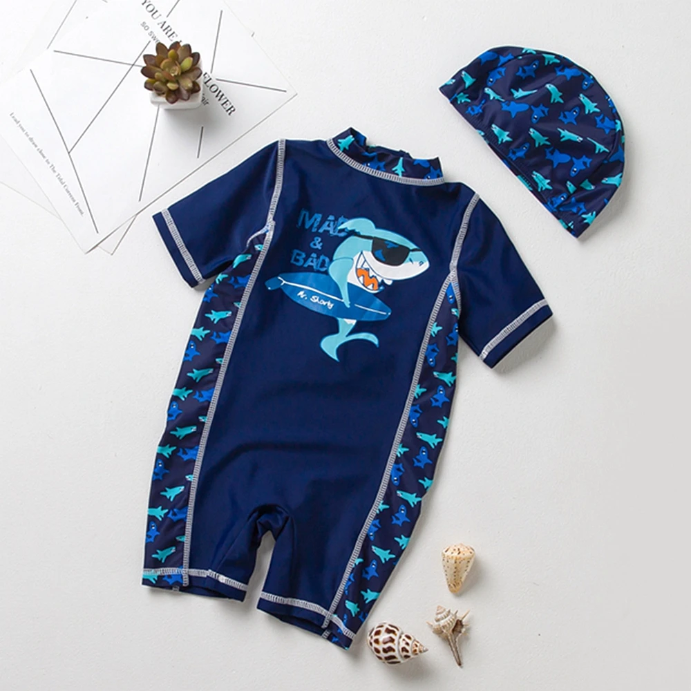 Roupa de Banho 50 + Proteção Chumhey Marca Bebê Meninos uv Solar Uma Peça Infantil Maiô Beachwear Mergulho Surf 0-5 t 5 Chumhey 0-5 t marca bebê meninos roupa