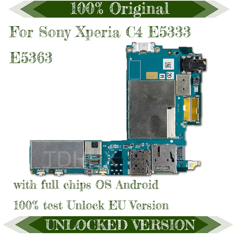 

100% Original unlocked for Sony Xperia C4 E5333 E5363 motherboard,16gb for Sony E5333 E5363 Logic Board with Android System