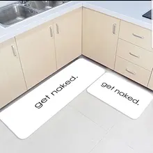 2 шт. Коврики для кухни и ковры набор Черный и белый забавные раздеться Главная Deocr Non Skid области бегун входной коврик