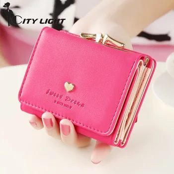 

New arrival Small women wallet short female purse brand coin wallet mini Carteira Feminina fashion lady wallet card holders
