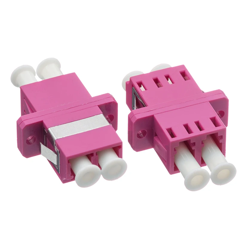 

50 pcs LC-PC SM DX Fiber Adaptor LC PC singlemode OM4 Optical Fiber Adaptor connector