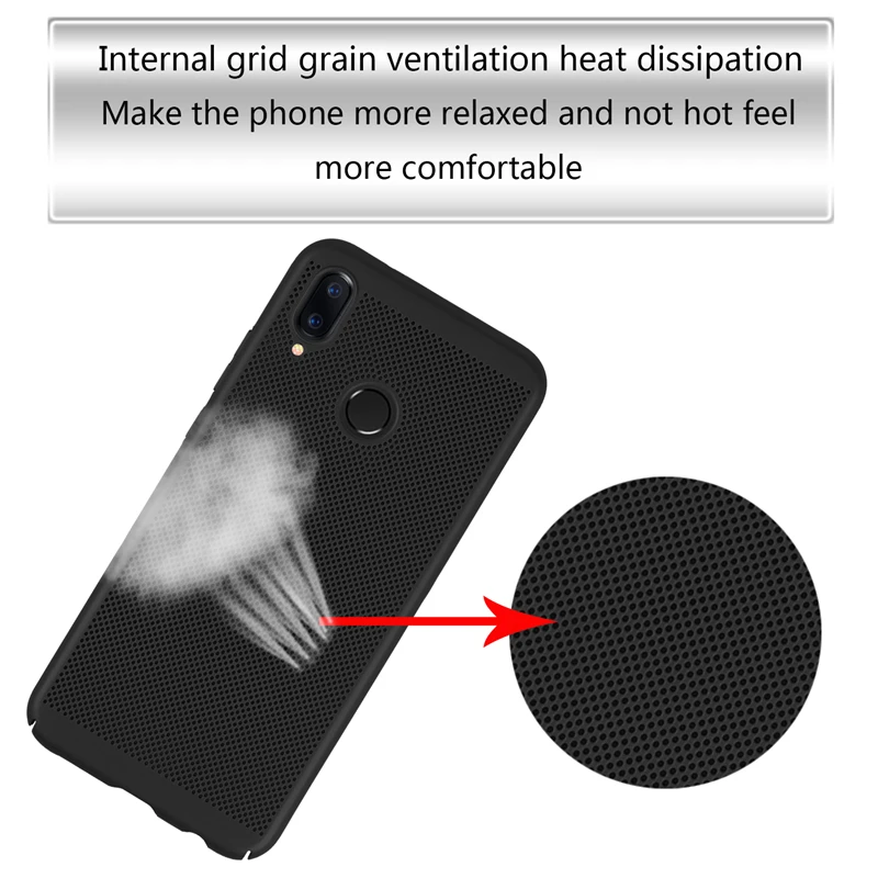 Portefeuille Cooling Ultra Thin Heat dissipation Phone Case For Huawei P20 Lite Shockproof Back Cover Hard PC Plastic Shell Case12 - 