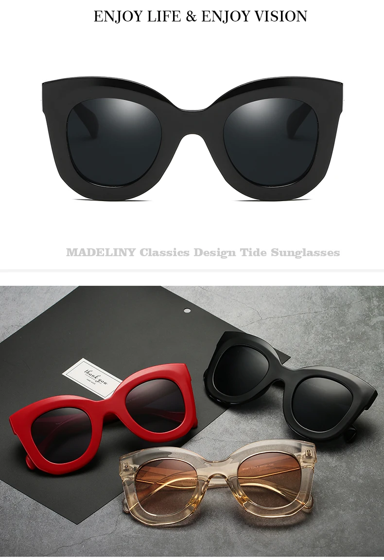 MADELINY, новинка, модные женские солнцезащитные очки кошачий глаз, фирменный дизайн, винтажные градиентные солнцезащитные очки «кошачий глаз», оттенки для женщин, UV400, MA216