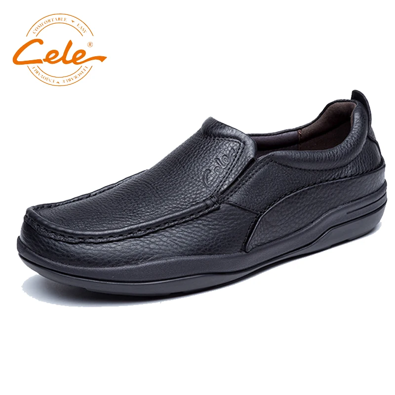 CELE Brand Casual Shoes Genuine Leather Slip on Shoes Lightweight