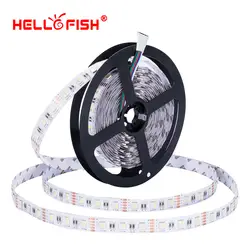5050 RGBW светодио дный диода полосы света DC 12 В гибкий свет в полоску 5 м 300 светодио дный ленты RGB теплый белый 4 вида цветов в одном чипе Hello рыбы