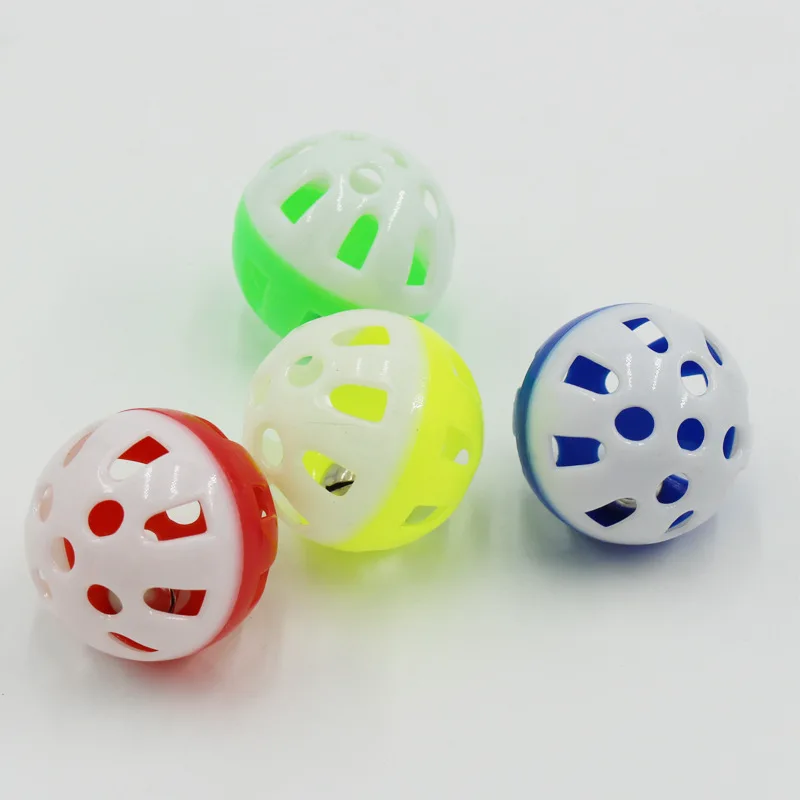 Original Toys for Cats Ball Bell Ring Plastic Cat Toy Playing Chew Rattle Scratch Plastic Ball Cat Training Toys Pet Cat Supply