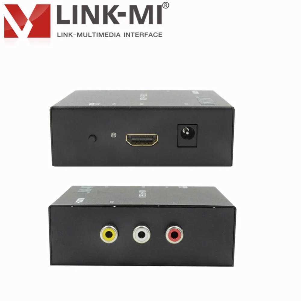 LINK-MI CSH1 av cvbs к HDMI конвертер Поддержка HDMI 720 p/1080p@ 50/60Hz с L/R Каналы отвечающих требованиям HDCP PAL, NTSC