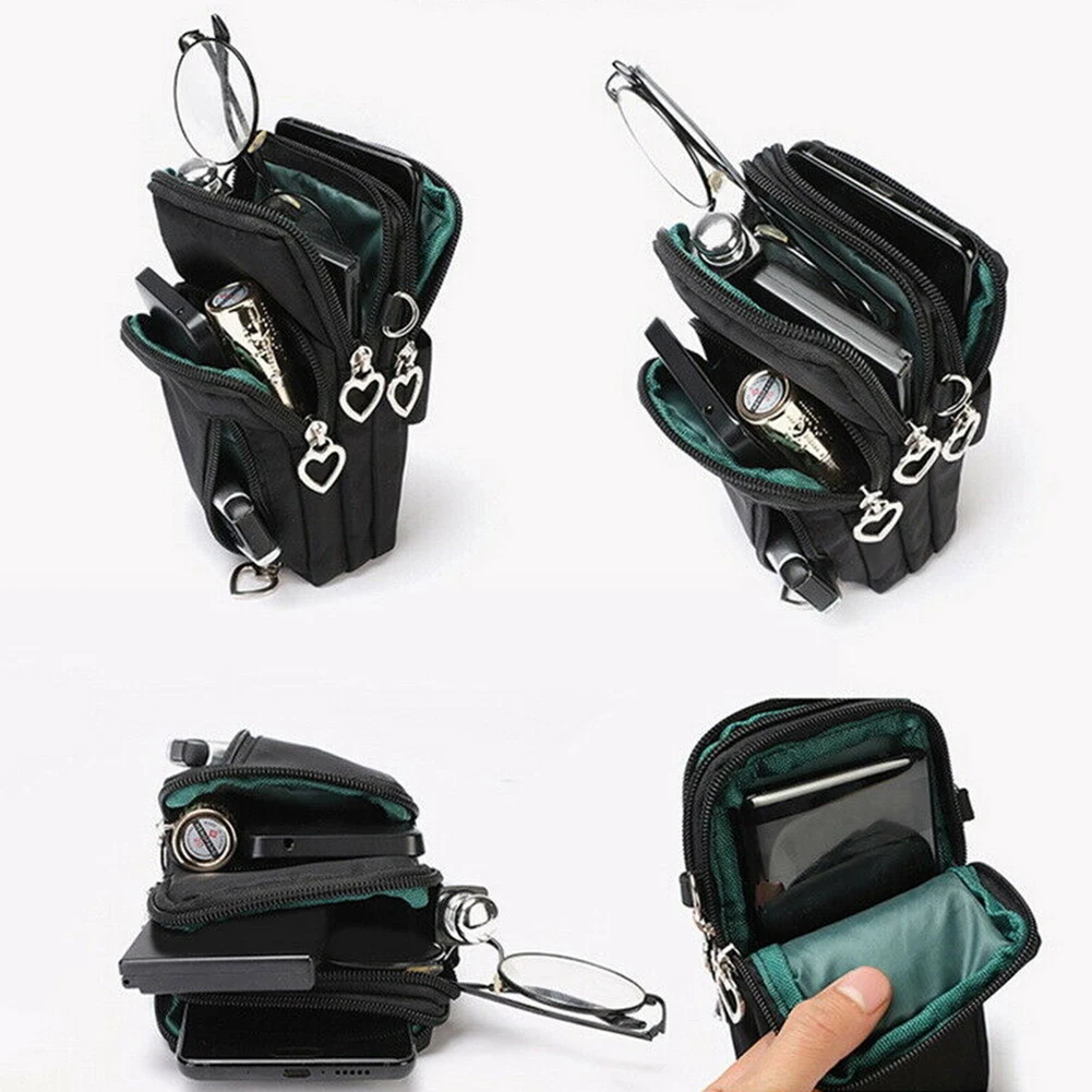 

Zipper Mini Pouch Phone Holder Mini Crossbody Solid Money Men Women Fashion Scratch Resistant Outdoor Sports Casual Shoulder Bag
