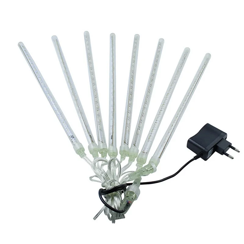 

Waterproof White/blue/RGB Color AC110-240V Meteor Shower Rain Tube Lights Wedding Party Garden Xmas String Light 8pcs 30/50CM