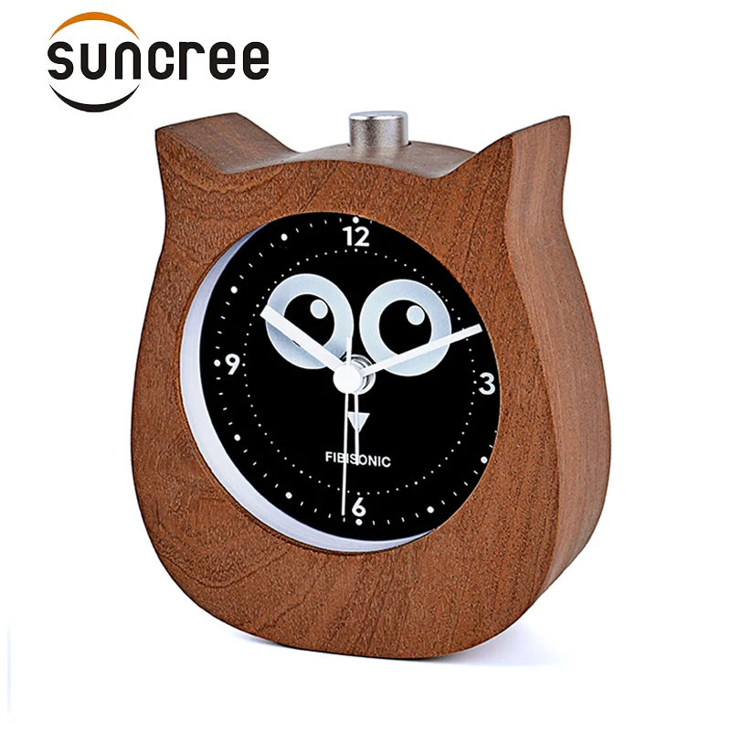 Buy Owl Modern Snooze Sweep Movement Backlight Wood