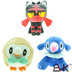 Милые плюшевые игрушки 16-20 см Litten Rowlet Popplio мягкие куклы мультфильм Животные детские плюшевые игрушки подарок