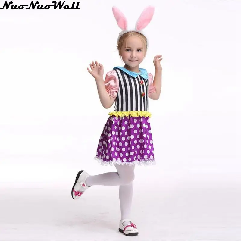 Cute Rabbit Fancy Dresses Halloween Cosplay for Children Performance