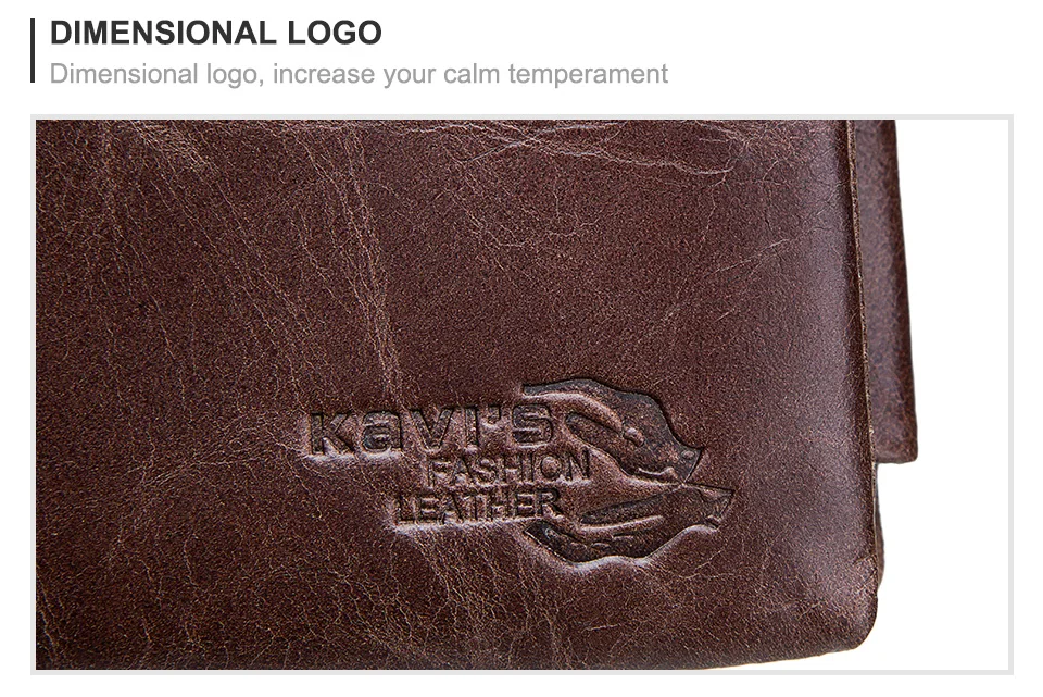 KAVIS Trifold дизайнерский держатель для карт, кошелек из натуральной кожи, мужской кошелек для монет, маленький портфель, зажим для денег, сумка Perse